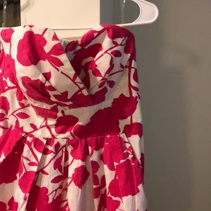 Strapless Floral Dress